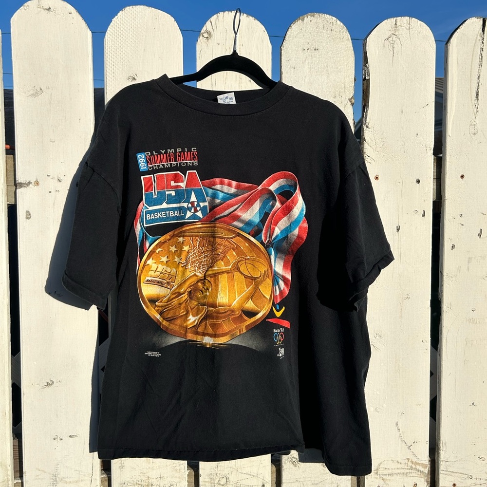 Vintage 1992 Team USA Basketball Olympic Salem Tee XL Single Stitch